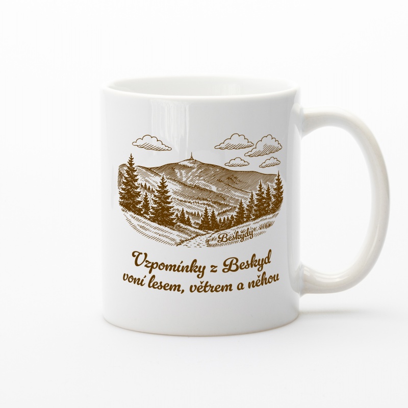 Keramický hrnek Beskydy – vzpomínky s vůní lesa | Beeskyd